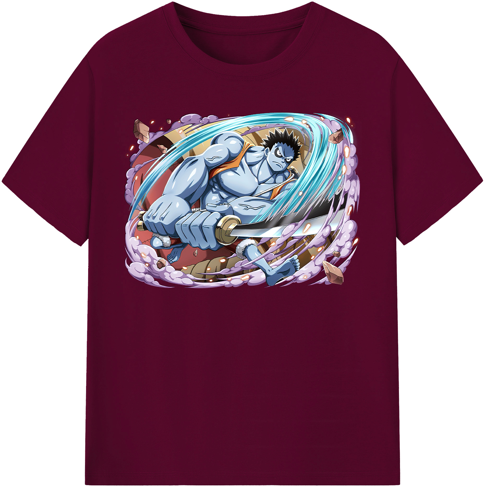 ワンピース モンキー・D・ルフィ ONE PIECE Monkey D. Luffy レディースカジュアルプリントTシャツ（綿100％）